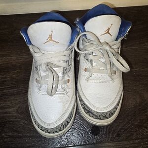 Kids White and Blue Sneakers